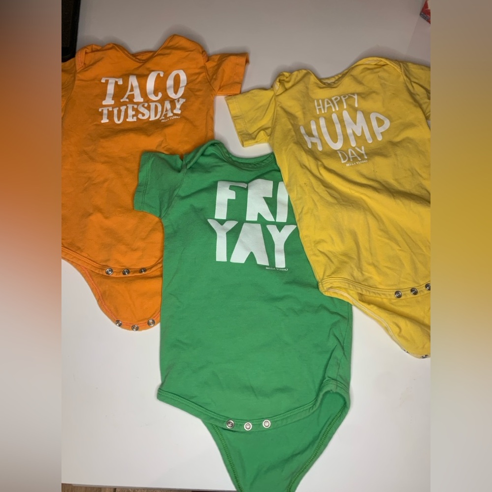 3 for $10 - Indigo Baby Weekday Fun Kids Bodysuit Trio